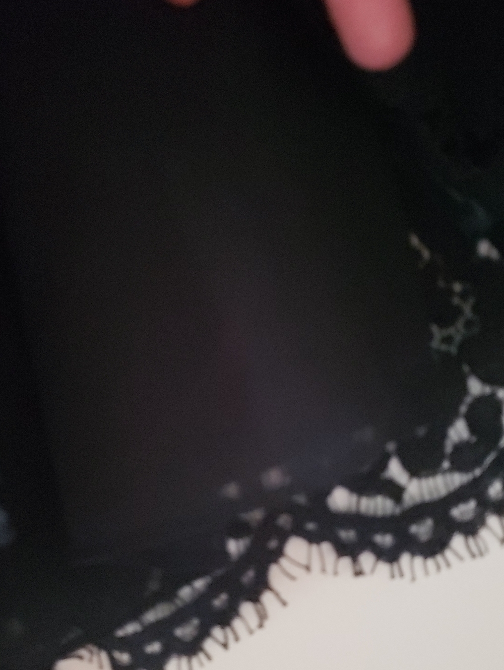 Club Monaco Lace 3/4 Sleeve With Underlay Cami Blouse - Black XS - Picture 7 of 11